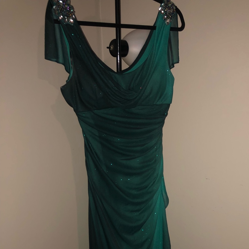 Women’s teal gown